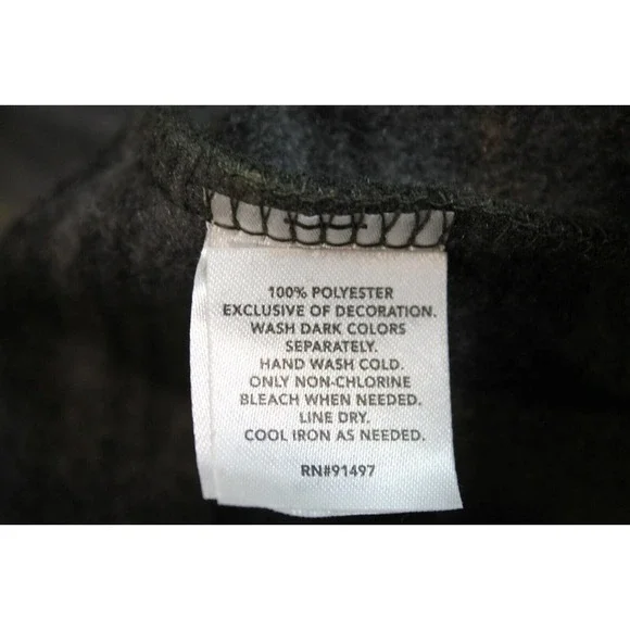 John Wayne Shirt Fleece Jacket size 2XL Green Plaid Mock 1/4 Snap Up Long Sleeve - Picture 8 of 8